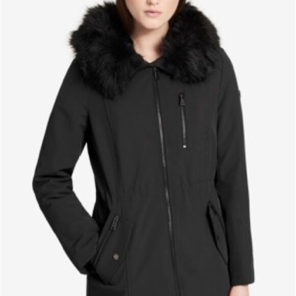 Calvin Klein Faux-Fur-Lined Parka - Picture 1 of 7